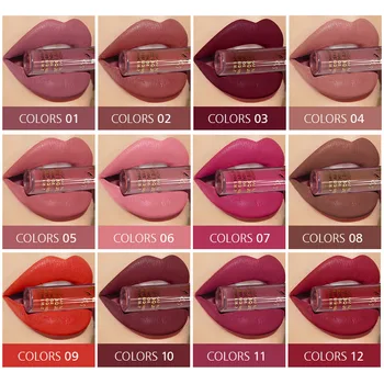 1 Nastavite Seksi Mat Lip Gloss 12 Barve Ličila Tekoče Šminko, ki Trajajo Lip Gloss Nastavite Nepremočljiva Ustnice Odtenek Kozmetični TSLM1