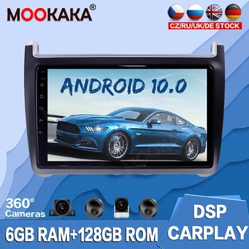 128GB Android 10.0 Za Volkswagen VW Polo 2008 - Avto Multimedijski Predvajalnik, Radio, GPS Navigacijo, Audio Zaslon Diktafon Vodja enote