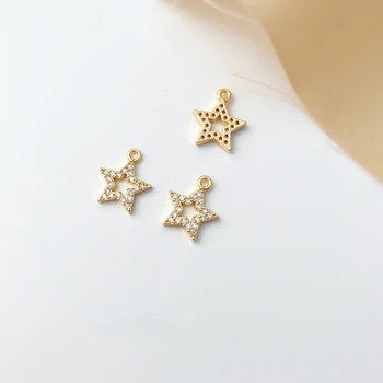 18K paket gold star in luna serije nakit mikro-vdelan cirkon oprema diy ogrlico, zapestnico, uhane, materiala planet