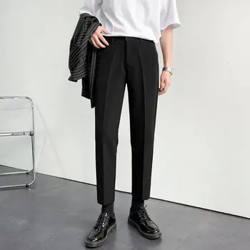 2021 Moške Nove Priložnostne Hlače Poslovnih Design Bombaž Formalno Hlače Britanski Stil Pantalon Slim Fit Homme Obleko Hlače Velikost 28-36