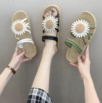 2021 sandali ženske čevlje femmes Stanovanj copate Oblikovalec prostem Non-slip chaussure femme sandalias de las mujeres