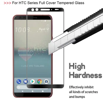 9H 2.5 D Polno Kritje Kaljeno Steklo za HTC U11 Plus D12S Polno Lepilo Screen Protector za HTC U12 Plus Zaščitno folijo za Steklo