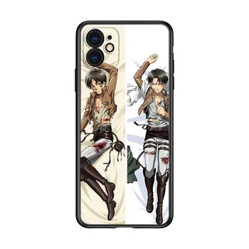 Anime Shingeki ne Kyojin Silikonski Pokrovček Za Apple IPhone Mini 12 11 Pro XS MAX XR X 8 7 6S 6 Plus 5S SE Telefon Primeru