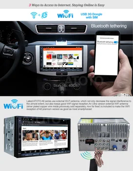 ATOTO A6 Premium 7 palčni Autoradio A6Y2721PB 2 Din Android Avto GPS Navigacija Stereo Predvajalnik Bluetooth Večpredstavnostna Radio Automotivo