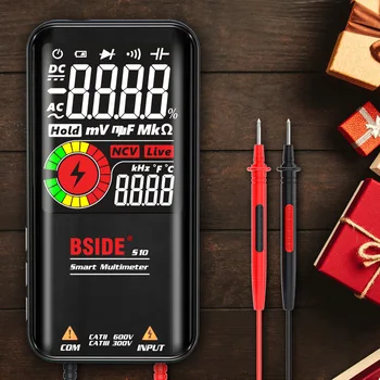 BSIDE Multimeter S10 Digitalni Barvni LCD-9999 Šteje Smart DC AC Napetost Kondenzatorja Tester Ohm Diode NKV Hz Multimeter
