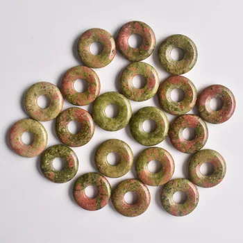 Debelo 20pcs/veliko Dobre kakovosti naravnih cvet zeleni kamen gogo krof čare obeski kroglice 18 mm za nakit, izdelavo prosta,