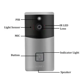 HD 2.4 G WIFI WiFi Smart Zvonec IR Video Kamero Interkom Home Security Bell