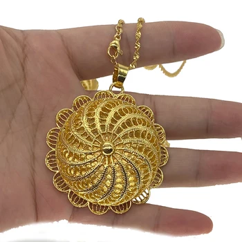 Indijski Collares Etiopski nakit kompleti za Ženske Zlata Dubaj Habesha Nakit s Ostra Glavo verige Afriške poročne poročno Darilo