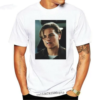 Leonardo Dicaprio T Shirt Leonardo DiCaprio T-Shirt Moški Bombaž Zabavno Tee Majica Moški Osnovno Tiskano Kratkimi Rokavi Tshirt Ulične