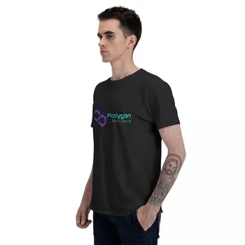 MATIC POLIGON Cryptocurrency Žeton Ethereum Blockc Graphic Tee Moški Osnovne Kratek Rokav T-Shirt Smešno Vrhovi