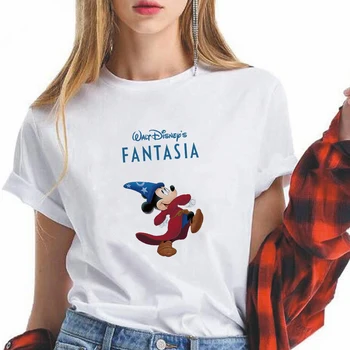 Mickey Mouse Ženske T-Shirt Stvari Disney ženska Oblačila Risanka Vrhovi Smešno Prevelik Poletje Kratek Rokav Hipster 2021 Nova