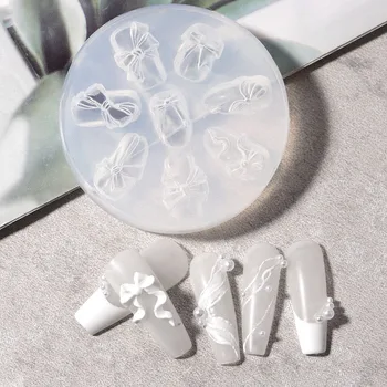 Misscheering Lok Carving Kalup za Nail Art Okras Moda 3D Silikonski Nohti Pribor za DIY Manikira Oblikovanje