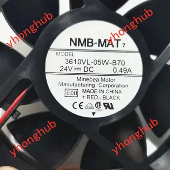 NMB-MAT 3610VL-05W-B70 E00 Strežnik Hladilni Ventilator DC 24V 0.49 A 90x90x25mm 2-Žice