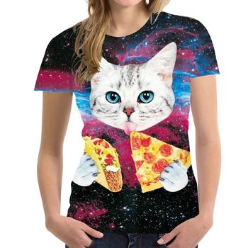 Nov Vzorec Smešno Živali, Ustvarjalne Vzorec T-shirt Ženski Priložnostne Poletje Moda 3DT-Majice 2021 O-neck Majica Plus Velikost Ulične