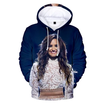 Nove Priložnostne Sweatshirts Demi Lovato Hoodies 3D Tiskanja Moški/Ženske Long Sleeve Hooded Plus Velikosti zgornji del Trenirke Moški Pulover Vrhovi