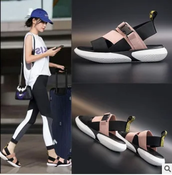 Open toe športne sandale ženska Moda T-oblikovane sponke platformo sandali Nove ženske poleti udobno non-slip priložnostne čevlji