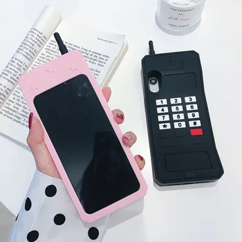 Roza Črne Retro 3D Mobilnega Telefona Mehki Silikonski Nekaj Primeru Mobilni Telefon Za iPhone 12 11 Pro Max 6 6S 7 8 Plus X XS XR Pokrov