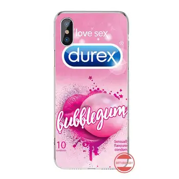 Seksi kondom blagovne znamke Durex polje Telefon Primeru Za iphone 12 5 5s 5c se 6 6s 7 8 plus x xs xr 11 pro max Anti-pade zaščitni funda