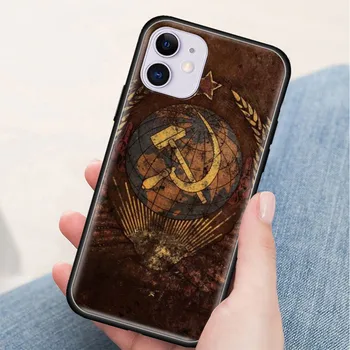 Sovjetska zveza ZSSR Grunge Zastavo Primerih Za Apple iPhone 11 Pro Mini 12 7 8 Plus XS Max 6 6S Mehko Telefon Coque SE 2020 XR X Shell