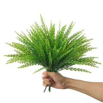 Umetne Rastline, Trave Plastike, Zeleno Listje Ponaredek Pšenice Rastlin Poročno Dekoracijo Doma Tabela Decors