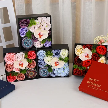 Umetni Rose Cvet Polje DIY Aromaterapija Milo Cvet Sveča Darilo Rose Polje Valentinovo Poročno Dekoracijo Darilo