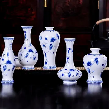 Vintage Doma Dekor Keramične Vaze Kitajski Modri In Beli Porcelan Vzorec Keramične Vaze Za Domove Starinsko Tradicionalnih