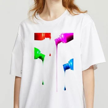 Vogue Koreja Oblačila Ženske T-shirt Ulica Oblačila 2021 T-shirt Ms. lak T-shirt Poletje Harajuku Vrhu T-shirt