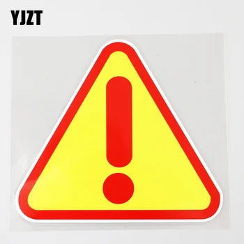 YJZT 13.2 CM×11.8 CM Moda Nevarnost Opozorilni znak Nalepke PVC Avto Nalepke 12C-0020